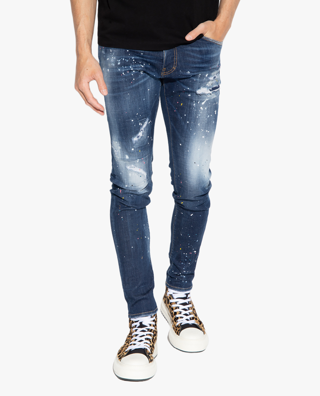DSQUARED2 - Quần jeans nam phom ôm wash bạc Cool Guy