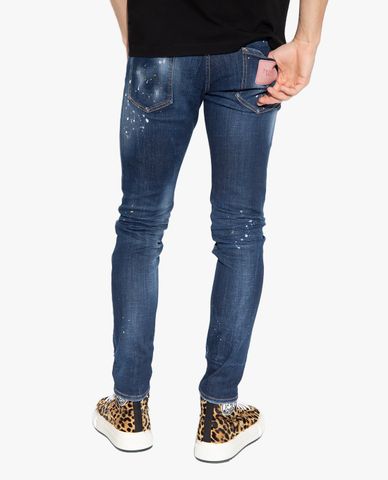  DSQUARED2 - Quần jeans nam phom ôm wash bạc Cool Guy 