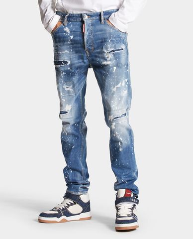  DSQUARED2 - Quần jeans nam phom ôm Medium Iced Spots Wash Cool Guy 