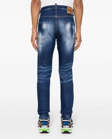  DSQUARED2 - Quần jeans nam phom ôm rách gối thời thượng 