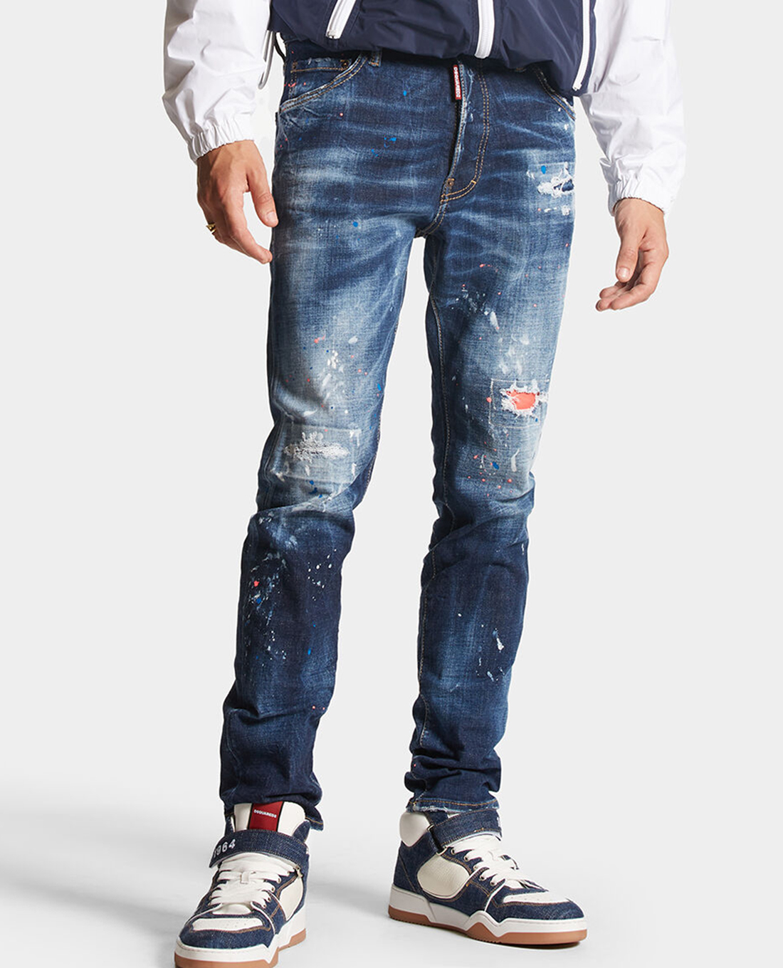 DSQUARED2 - Quần jeans nam phom ôm Dark Neon Splash Wash Cool Guy