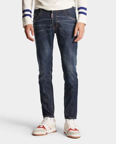  DSQUARED2 - Quần jeans nam phom ôm Dark Clean Wash Skater 