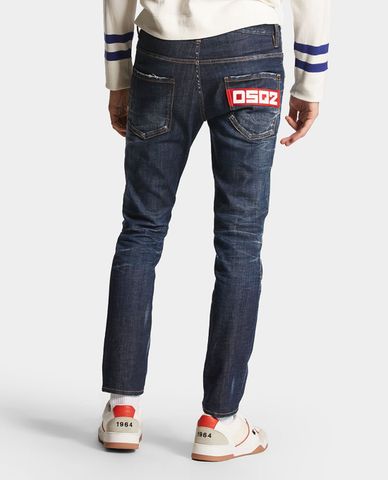  DSQUARED2 - Quần jeans nam phom ôm Dark Clean Wash Skater 