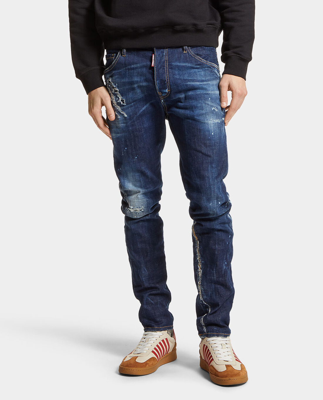 DSQUARED2 - Quần jeans nam phom ôm wash bạc Cool Guy