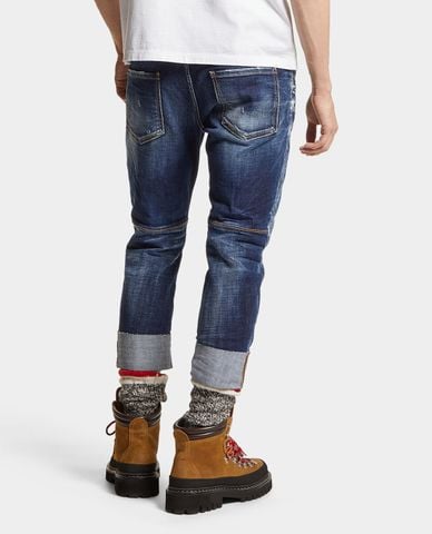  DSQUARED2 - Quần jeans nam phom ôm wash bạc Canadian Jack Wash Sailor 