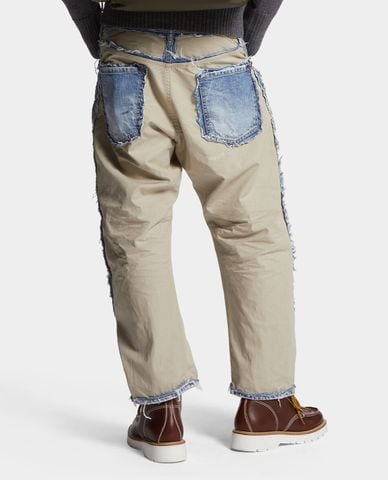  DSQUARED2 - Quần jeans nam ống rộng Super Ripped Mixed 