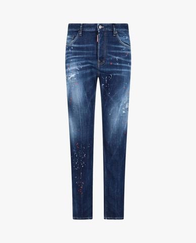  DSQUARED2 - Quần jeans nam phom ôm phối hoạ tiết 