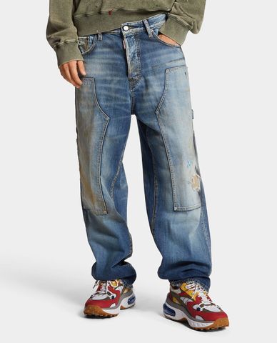  DSQUARED2 - Quần jeans nam ống rộng Medium Rusty Nail Wash 