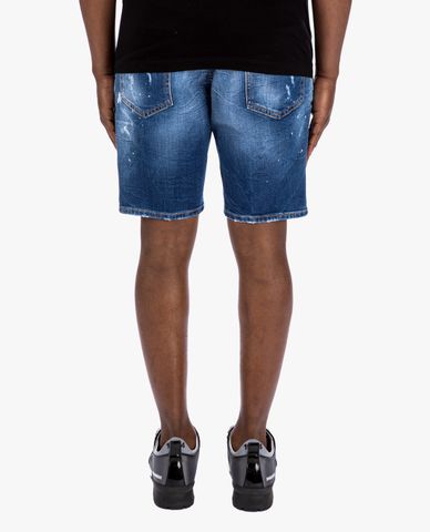  DSQUARED2 - Quần shorts jeans nam wash bạc thời trang 