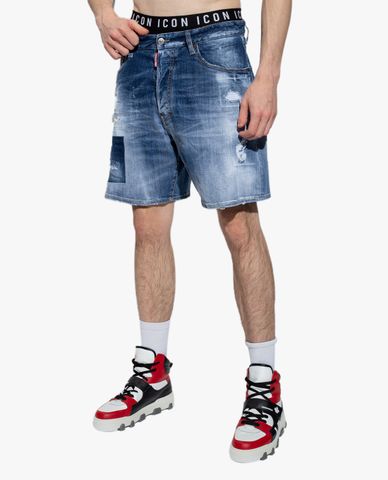 DSQUARED2 - Quần shorts jeans nam denim Boxer 