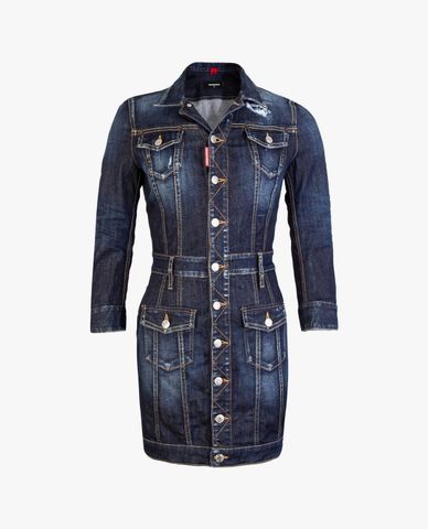  DSQUARED2 - Đầm mini denim Wash Twiggy Dress 