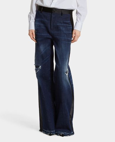  DSQUARED2 - Quần jeans nữ ống rộng Tuxedo 
