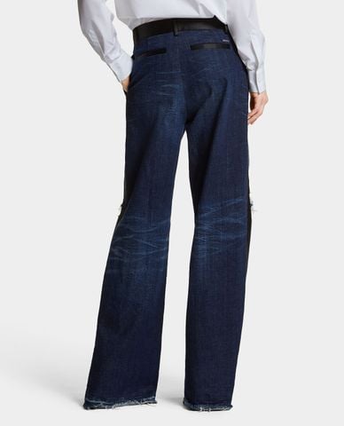  DSQUARED2 - Quần jeans nữ ống rộng Tuxedo 