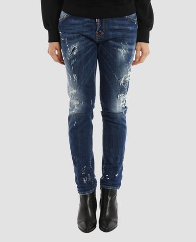  DSQUARED2 - Quần jeans nữ phom slim fit Cool Girl 
