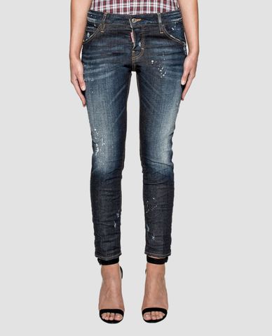  DSQUARED2 - Quần jeans nữ phom slim fit Dark Blue Cool Girl 
