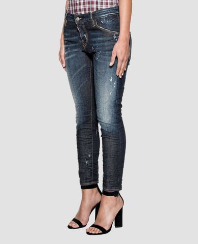  DSQUARED2 - Quần jeans nữ phom slim fit Dark Blue Cool Girl 