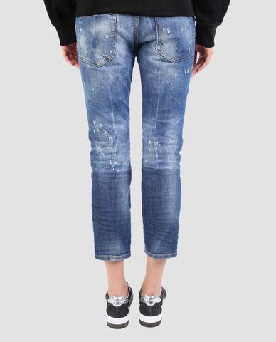 DSQUARED2 - Quần jeans nữ phom slim fit Cool Girl Cropped Jean 