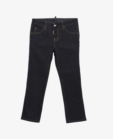  DSQUARED2 - Quần jeans nữ lưng cao ống suông thời trang 
