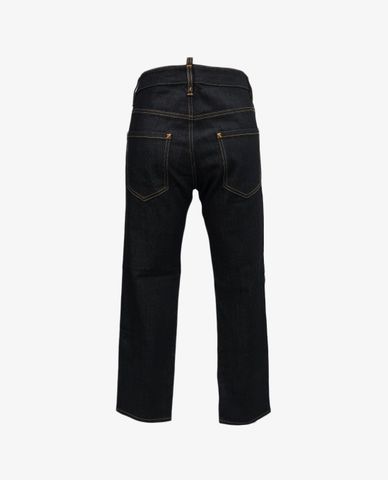  DSQUARED2 - Quần jeans nữ lưng cao ống suông thời trang 