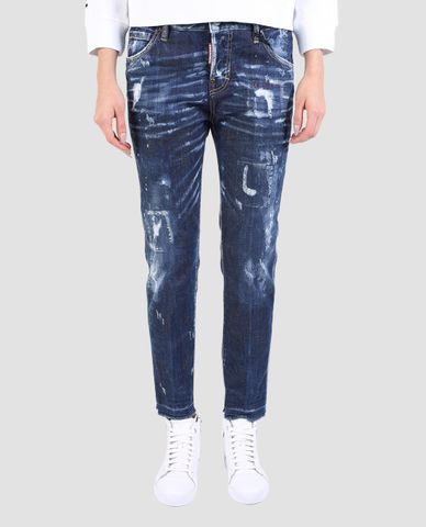  DSQUARED2 - Quần jeans nữ slim fit Blue Cool Girl America 
