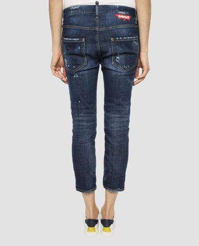  DSQUARED2 - Quần jeans nữ lửng ống suông Cool Girl Cropped 