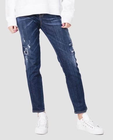  DSQUARED2 - Quần Jeans nữ lưng cao ống suông Cool Girl 