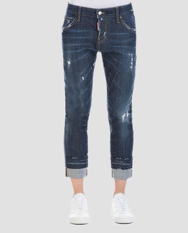  DSQUARED2 - Quần jeans nữ xắn ống Cool Girl 