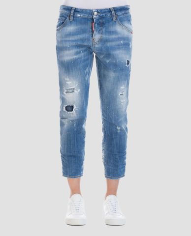  DSQUARED2 - Quần jeans nữ phom slim fit Cool Girl 