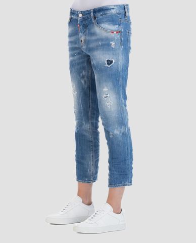  DSQUARED2 - Quần jeans nữ phom slim fit Cool Girl 