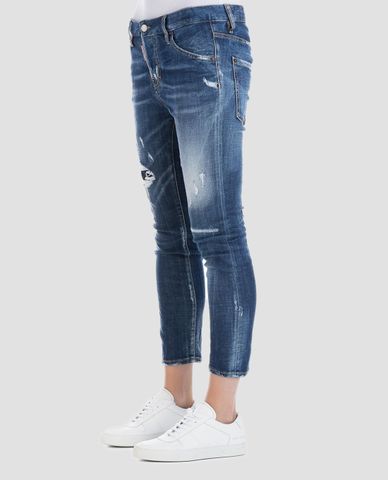  DSQUARED2 - Quần jeans nữ phom slim fit Cool Girl Cropped 