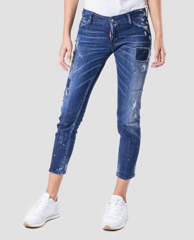  DSQUARED2 - Quần jeans nữ phom slim fit Jennifer Cropped 
