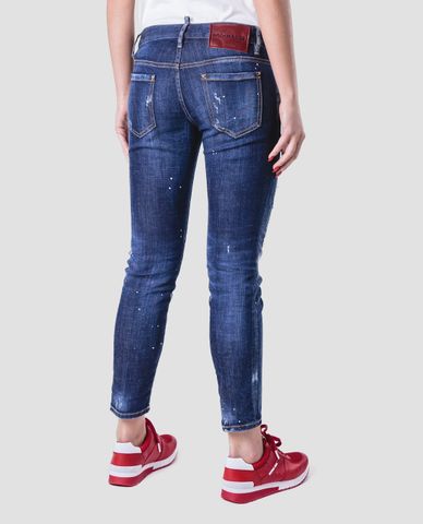  DSQUARED2 - Quần jeans nữ phom slim fit Jennifer Cropped 