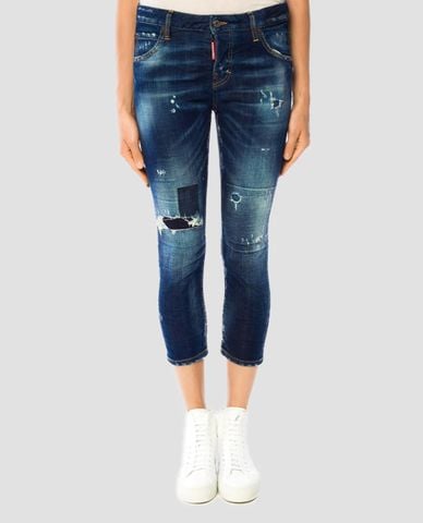 DSQUARED2 - Quần jeans nữ phom ôm Cool Girl Cropped 