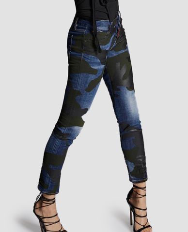  DSQUARED2 - Quần jeans nữ skinny Runway Camouflage 
