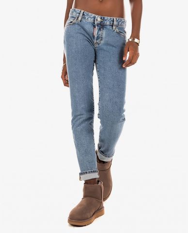  DSQUARED2 - Quần jeans phom suông Cropped Jennifer 