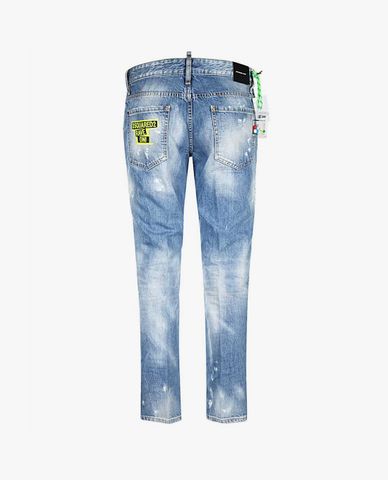  DSQUARED2 - Quần jeans nữ phom lửng wash bạc 