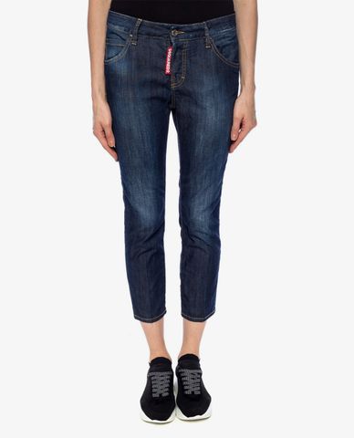  DSQUARED2 - Quần jeans nữ phom suông Cropped Cool Girl 