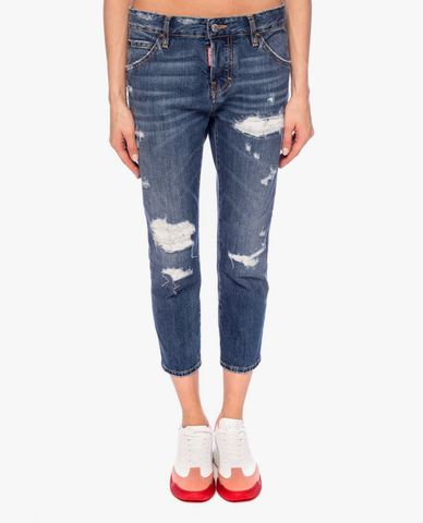  DSQUARED2 - Quần jeans nữ wash bạc Cool Girl 