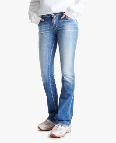  DSQUARED2 - Quần jeans nữ ống loe thời trang 