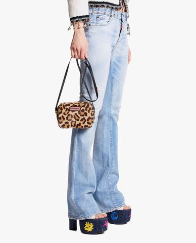  DSQUARED2 - Quần jeans nữ phom ôm wash bạc 
