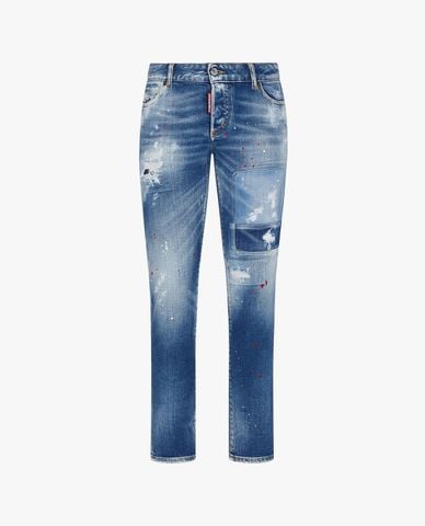  DSQUARED2 - Quần jeans nữ phom ôm Worn Out Booty Wash Jenifer 