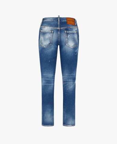 DSQUARED2 - Quần jeans nữ phom ôm Worn Out Booty Wash Jenifer 