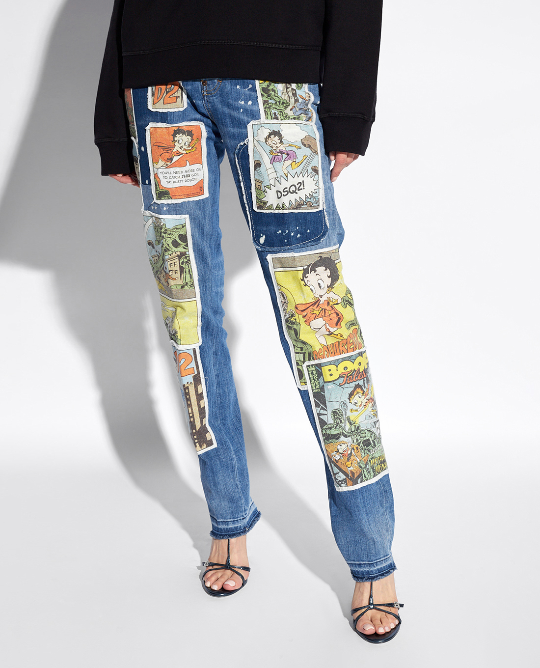 DSQUARED2 - Quần jeans nữ phom ôm Betty Boop Wash
