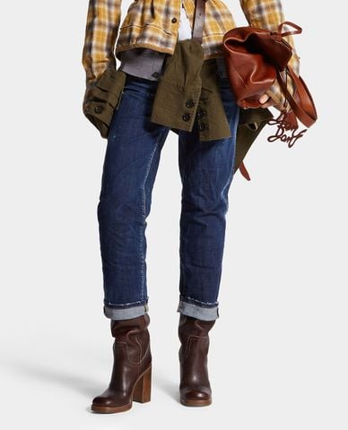  DSQUARED2 - Quần jeans nữ ống đứng thời trang 