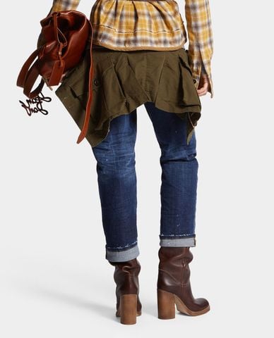  DSQUARED2 - Quần jeans nữ ống đứng thời trang 