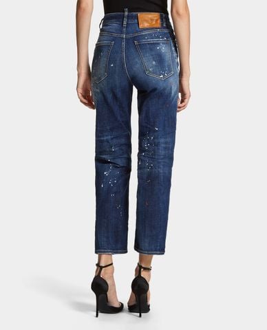  DSQUARED2 - Quần jeans nữ ống đứng Boston 