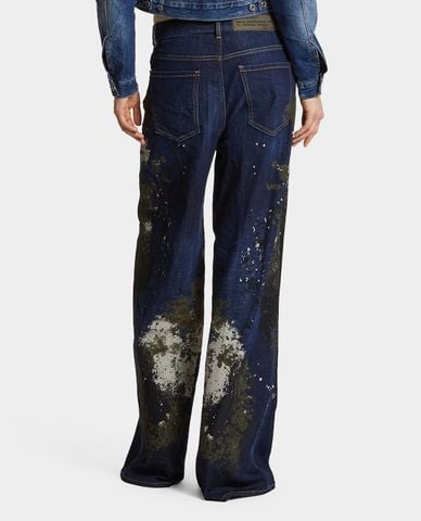  DSQUARED2 - Quần jeans nữ ống rộng Dark Urban 