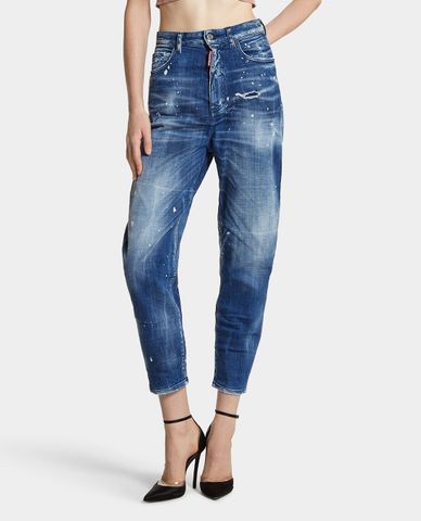  DSQUARED2 - Quần jeans nữ ống đứng phom ôm 