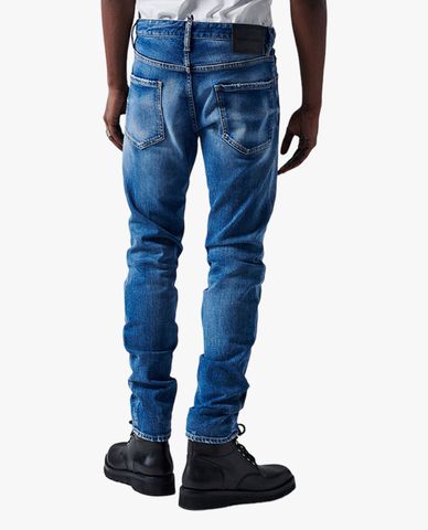  DSQUARED2 - Quần jeans nam phom ôm wash bạc Icon 