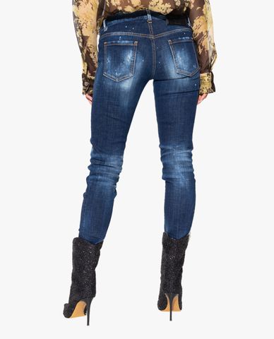  DSQUARED2 - Quần jeans nữ skinny ICON Splatt Jennifer 